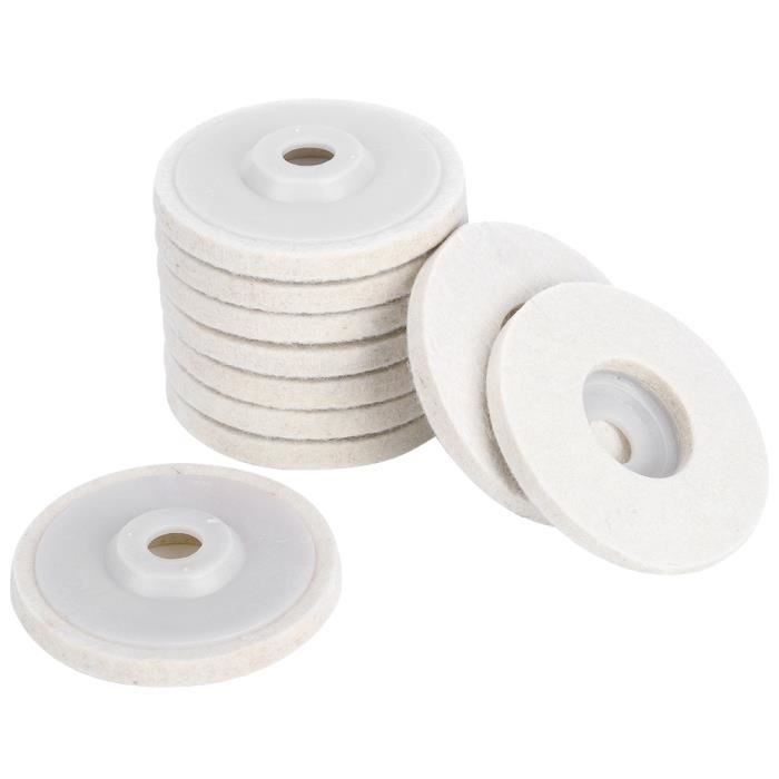 Lot De 4 Disques De Polissage Feutre 125 Mm - Pour Meuleuse D'angle, Finition Brillante