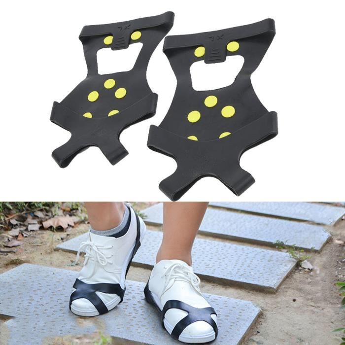 Pointes De Glace Antidérapantes Pour Chaussures - Crampons Neige Et Glace Avec Talons Réfléchissants, Sécurité En Hiver