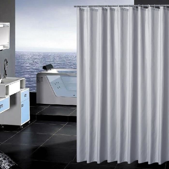 Rideaux De Salle De Bain, Rideaux De Fenêtre De Salle De Bain, Motif De Goutte Eau Noire Rideau De Douche En Polyester Rideau De Bain 180x180cm 90158972