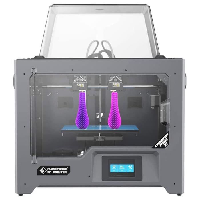 Imprimante 3D Flashforge Creator Pro 2 avec Système Indépendant de Double Extrudeuse 2 Bobines Gratuites de Filaments PLA