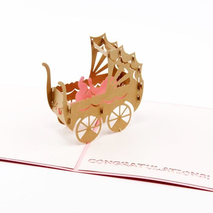 LAN Carte Pop-Up En Fleurs De Cerisier 3D Carte D'Anniversaire