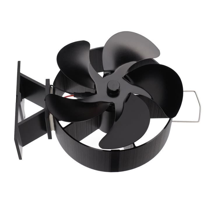 GOTOTOP ventilateur de poêle à 5 pales Ventilateur de poêle à bois 5 lames ventilateur de cheminée à bois circule chaud - Goto