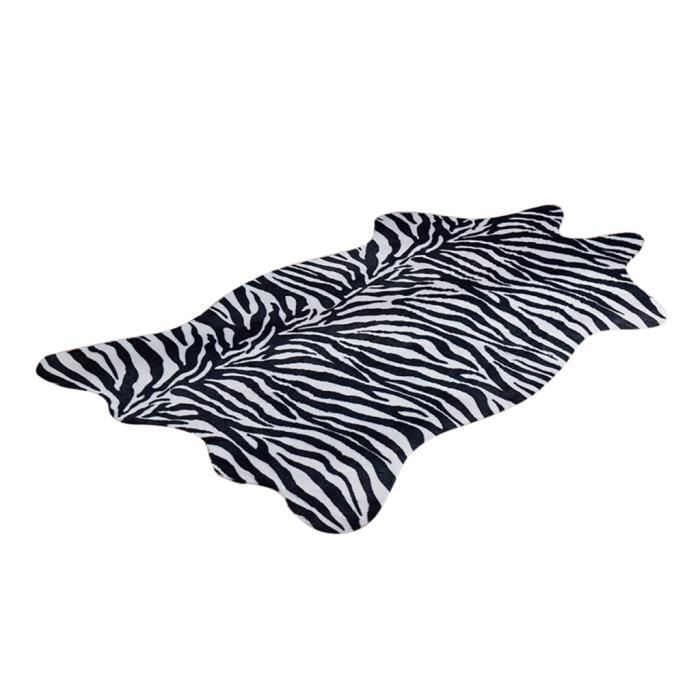 Tapis Lavable MIRO 51331.803 Zèbre Antidérapant - Noir / Blanc 140x190 Cm