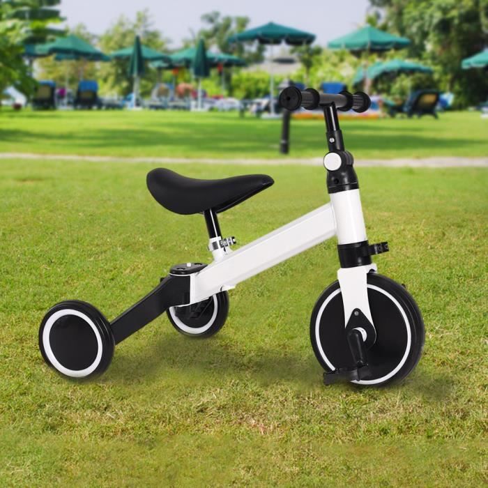 XJD 3 en 1 Vélo Draisienne Tricycle pour Enfants de 1-3 Ans Premier Vélo d'Entraînement d'Équilibre Véhicule avec Pédale Cadeau pour Filles Garçons Léger (Noir, Tricycle Enfant a Pousser) : : Jeux