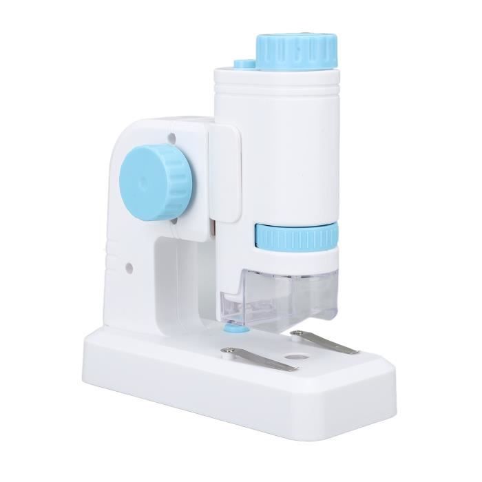 HURRISE Microscope de poche éclairé par LED Microscope pour enfants  80X-200X avec 12 lames 2 en 1, photo longue-vue Bleu - Cdiscount Appareil  Photo