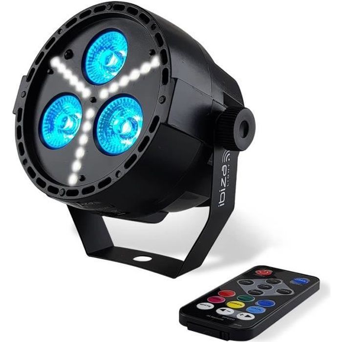Projecteur PAR à LEDs RGBW 4en1 + Stroboscope à LED SMD Light