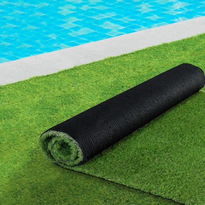 Gazon Artificiel 1x1m - Épaisseur 20mm, Plastique, Pour Jardin, Terrasse, Balcon, Sans Entretien