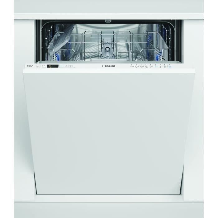 Lave-vaisselle tout intégrable INDESIT D2IHD526A - 14 couverts - L60cm - 46dB - Inox