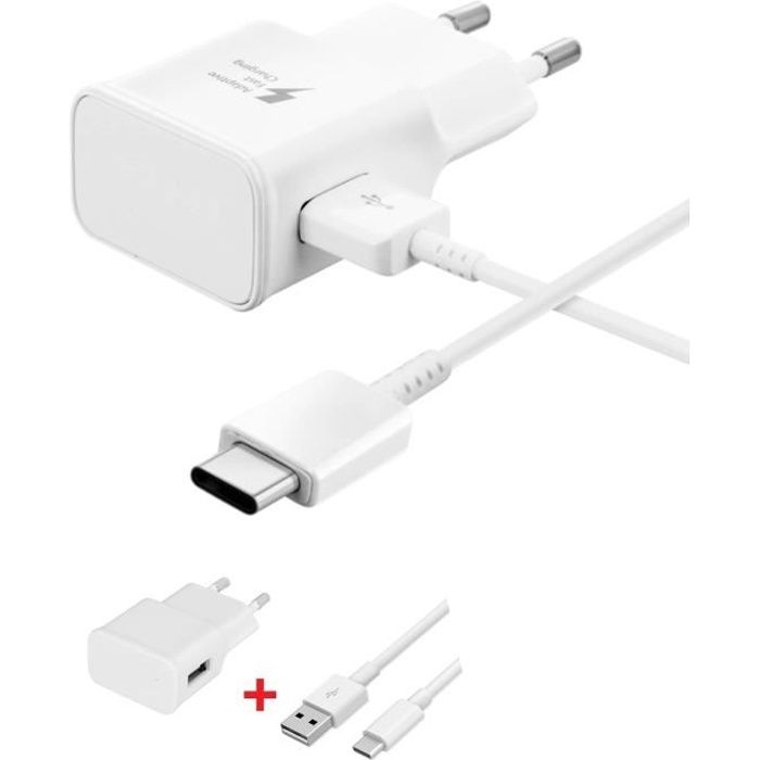 Chargeur secteur plus Câble USB type C original Samsung Blanc - Chargeur  pour téléphone mobile - Achat & prix