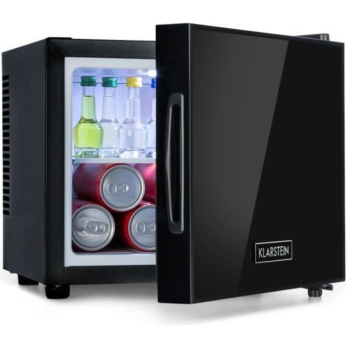 Mini-réfrigérateur Klarstein Frosty - 10L - 33dB - Porte miroir - Classe A - Noir