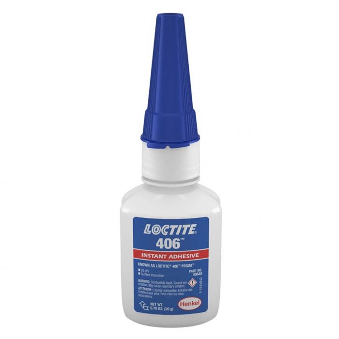 Colle instantanée LOCTITE 406 Prise rapide Faible viscosité Plastiques et élastomères