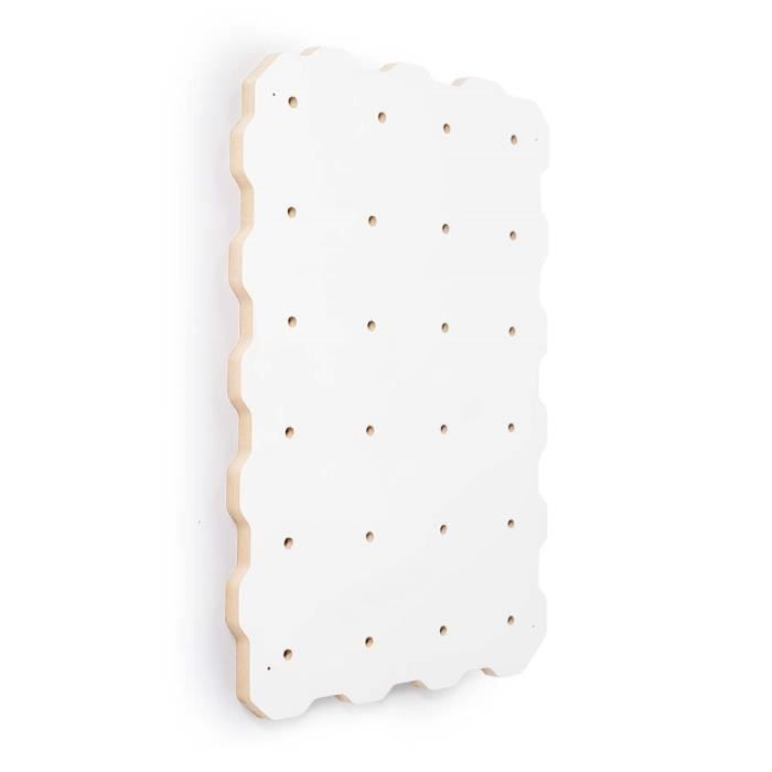 MAMOI® Mur d'escalade intérieur avec prises, 4 modules, mur d'escalade moderne pour chambre, panneau en bois blanc, kit d'escalade à monter