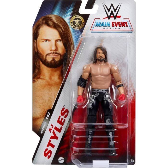 Figurine WWE de 152 cm de collection AJ Styles avec 10 points darticulation