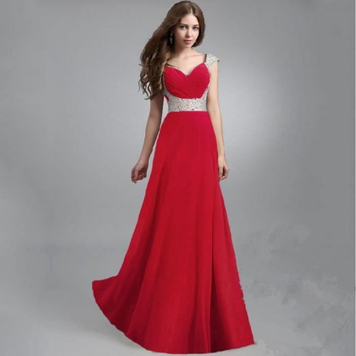 Robe De Soiree Cocktail Classe Robes Rouge Rouge Achat Vente