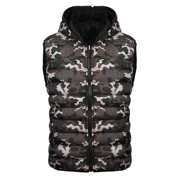 Doudoune sans manche homme camouflage clearance