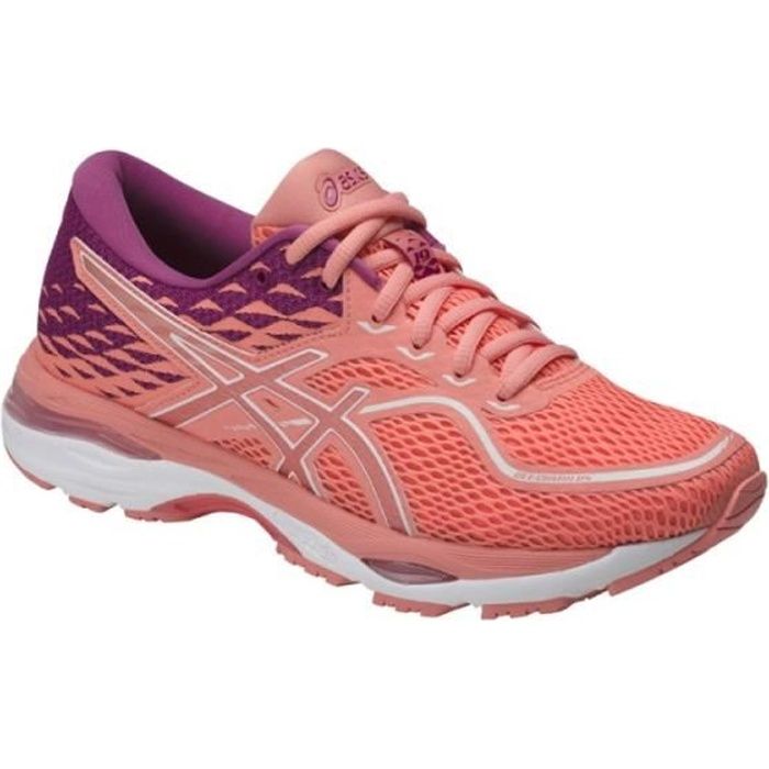 Chaussures Running ASICS Femme GEL-CUMULUS 19 Rose / Rouge AH 2017 -  Cdiscount Sport