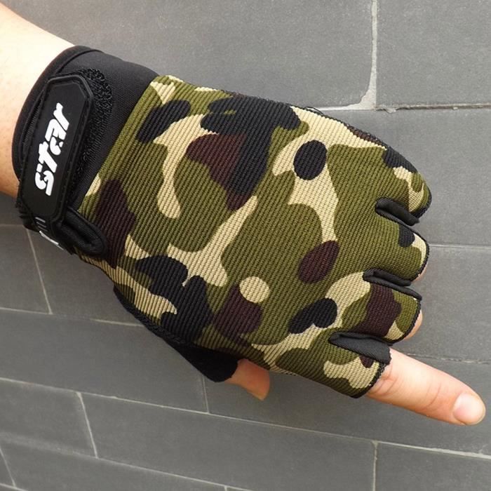 BXIO Gants Cyclisme Demi-Doigts Gants de V/élo de Sport Respirante Antid/érapage Antichoc Gants pour VTT Gym Fitness Musculation Randonn/ée Escalade