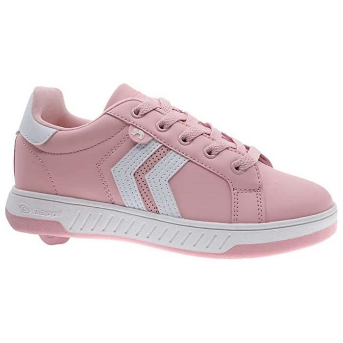 Chaussures à roulettes - 2191841 - Rose et blanc - Roues amovibles sans outils - Talon non surélevé