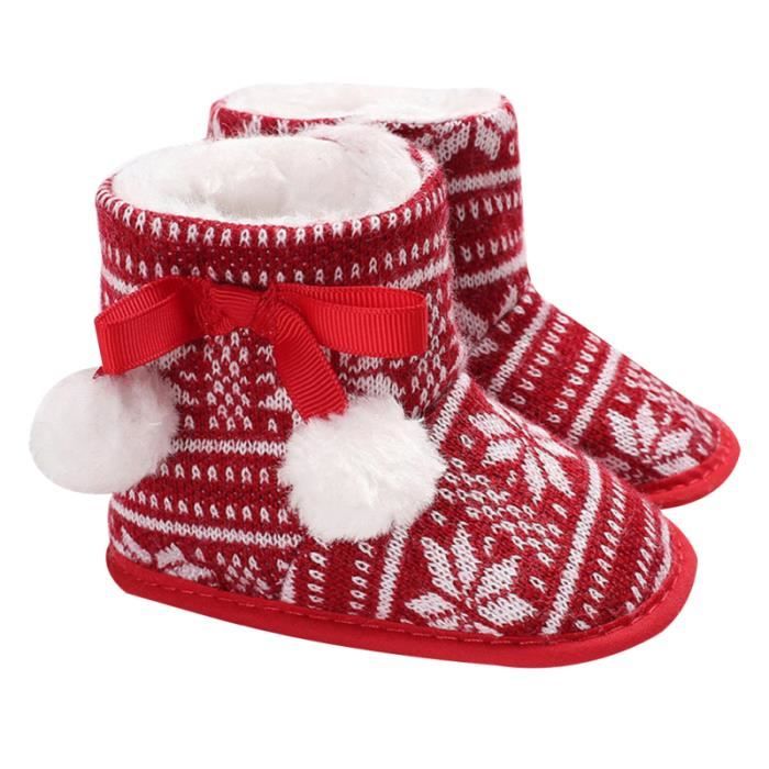 1 Paire De Bottes De Neige Pour Bebe En Flanelle De Coton Raquettes De Neige Chaussures D Hiver Pour Enfant Pour Botte Red Achat Vente Botte Prolongation Soldes Cdiscount