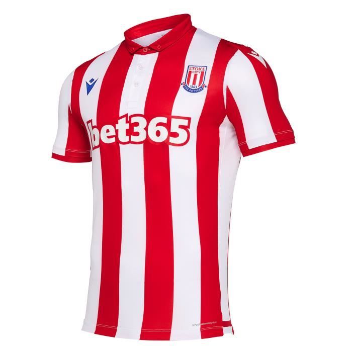 Maillot Domicile Stoke City FC Taille L - Manches Longues, Joueur Thomas Cannon, Occasion, Marque Macron