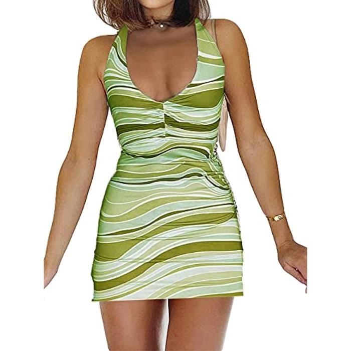 Robe Bodycon Femme Sexy Sans Manches - Mini Robe En Dentelle Pour Soirée, Club, Plage Par Siyova