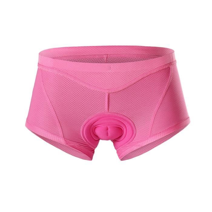 Short de Cyclisme Femmes sous-Vêtement de Cyclisme 3D Gel Rembourré Cuissard Velo Court Short de Cycliste VTT Respirant,Rose