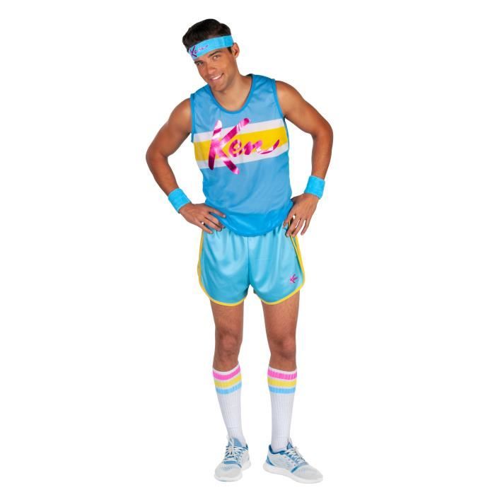 Déguisement Ken aérobique homme - XL - Barbie - Costume complet avec haut, short, chaussettes et bandeaux