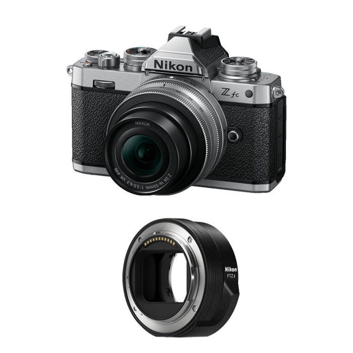 Hybride Nikon appareil photo hybride z fc + z 16-50 silver + adaptateur ftz II