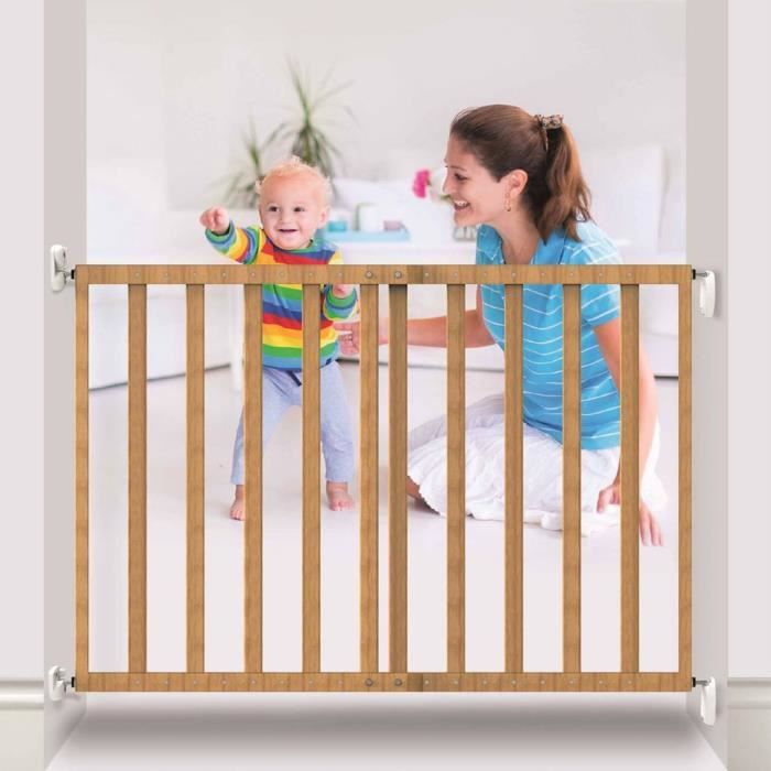 Noma Barriere De Securite Extensible 63 5 106 Cm Bois Naturel Cdiscount Puericulture Eveil Bebe