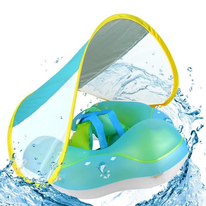 Bouée Gonflable Bébé Avec Siège – 6 à 36 Mois – Flotteur Piscine Bleu Lac – Apprentissage Natation Sécurisé