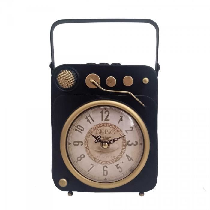 Réplique Scooter Vintage Rétro En Métal Noir - 17,3 Cm - Miniature Déco