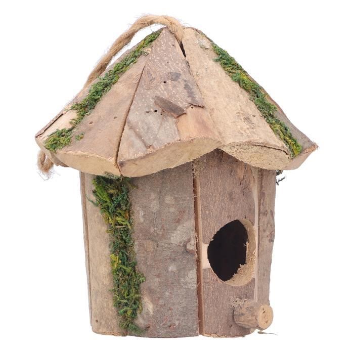 Comparer les prix de Nichoir suspendu en bois pour oiseaux - SALALIS - Durable et confortable - Couleur bois - Blanc - Petit