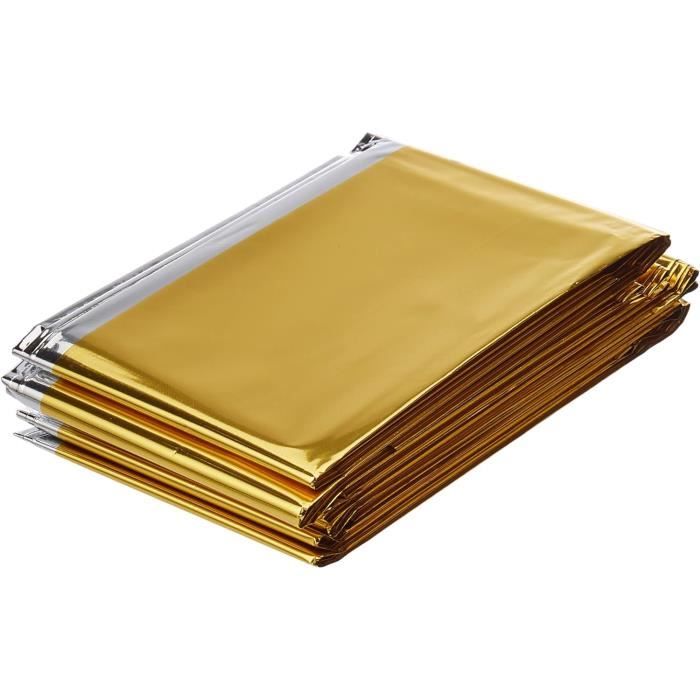 Couverture de survie, 210 x 160 cm, dorée/argentée – couverture de premiers secours, produit développé par la NASA - high-tech et tendances