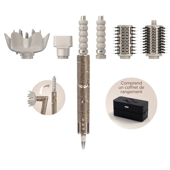 Sèche cheveux Hd424eu 2 En 1 3 Accessoires & Gold Shark - vue 2