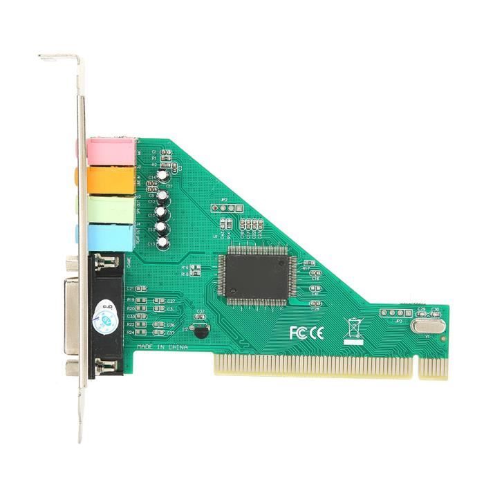 Sonew Carte son pour ordinateur de bureau Carte son PCI canal 4.1 pour ordinateur de bureau Audio interne Karte stéréo Surround