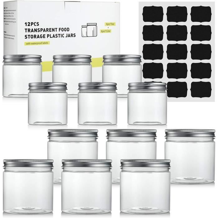 Lot De 10 Bocaux En Verre Borosilicate 180 Ml Avec Couvercle Bambou Et Cuillère - Pour Épices, Café, Overnight Oats