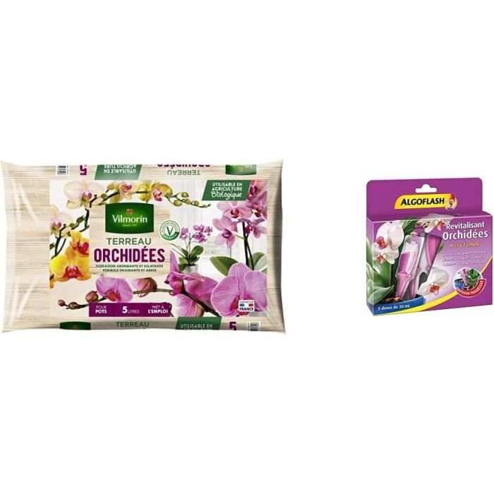Terreau Spécial Orchidées Vilmorin - Sac 5L, Prêt à L'Emploi, Drainant Et Aéré - Utilisable En Agriculture Biologique