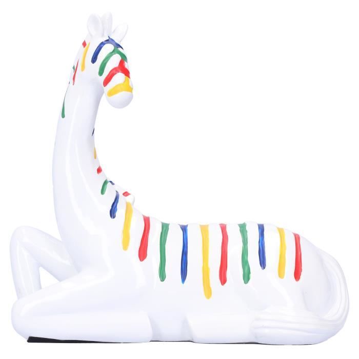 Lot De 3 Figurines Décoratives En Céramique - Oies Multicolores - Fait Main