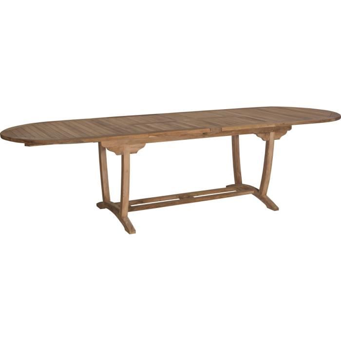 table nila ovale 200-300x100x75 teck premium