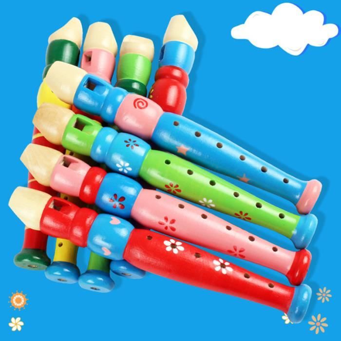 Flûte Coulissante En Bois - Jouet Musical éducatif - Pour Enfants 3 Ans Et Plus - Développe La Motricité Et L'oreille - Environ 17 Cm