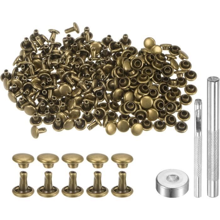 Kit De 24 Rivets T4 Double Calotte 9mm Avec Outils - Pour Pose Facile, Neuf