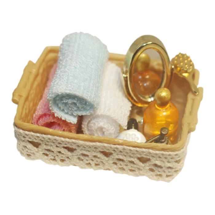 Tapis De Bain Miniature Rose Pour Maison De Poupée – échelle 1:12 – Autocollant (60x40 Mm)