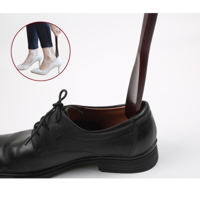 Manche ajustable à long manche de 15à 30 pour corne de chaussure en métal Lacier inoxydable se prolonge et se replie Chausse-pied avec prise confortable 