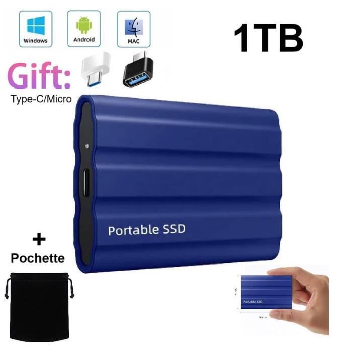 Disque dur de stockage externe portable 1TB Type-C USB 3.0 haute
