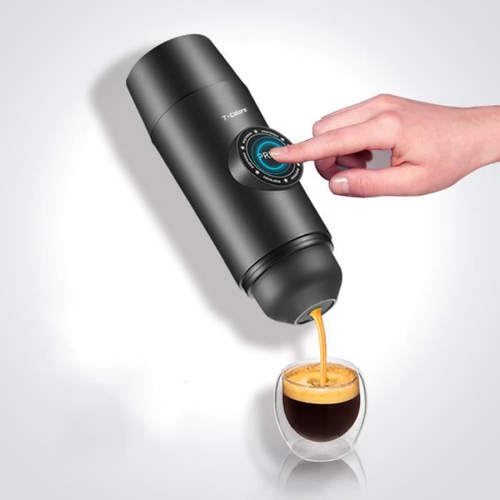 Machine à Expresso Portable - YOKULI - Mini Batterie Intégrée - Capsules - Espresso - Noir - Yokuli