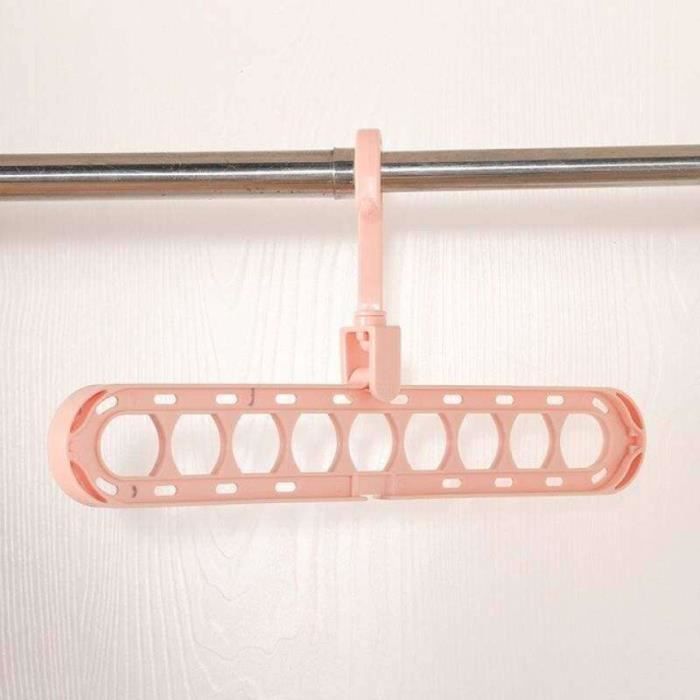 Support Mural Cintre Gain De Place 8 Trous - Crochet Vêtements Acier Inoxydable Pliable