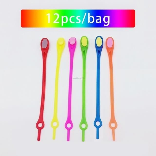LACET DE CHAUSSURE MULTICOLOR Lot De 12 Lacets Elastiques En Silicone Sans Lacets Lacets En Caoutchouc Pour Adultes Et Enfants La Cdiscount Chaussures