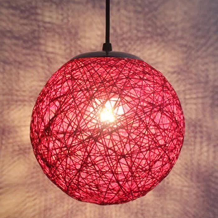 BH27070Lustre en Lin Tissé Abatjour pour Chambre à Coucher Salle à