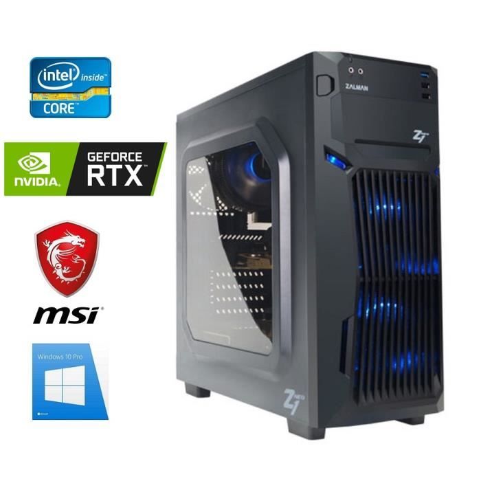 Vente Ordinateur de bureau PC Gamer I9-9900KF - GeForce RTX 2060 6GO - 16GO RAM - SSD 240GO + DD 2000GO - WIFI - Zalman Z1 Néo - Windows 10 pas cher Vente Ordinateur de bureau PC Gamer I9-9900KF - GeForce RTX 2060 6GO - 16GO RAM - SSD 240GO + DD 2000GO - WIFI - Zalman Z1 Néo - Windows 10 pas cher