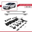 Pour Toyota Auris Touring Sport 2013-2023 HOOK Barres de Toit Railing Porte-Bagages de voiture Avec verrouillable Alu Gris-1